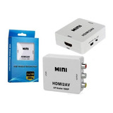 Kit Com 5 Mini Adaptador Conversor Hdmi Para Av Rca Tv Box