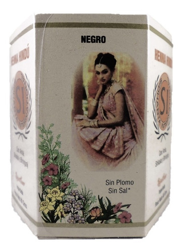 Henna Hindú Tinte Natural Negro 80gr