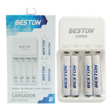 Bst-c8006b-4 - Cargador Beston Con 4 Baterias Aaa 1100