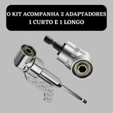 Adaptador Angular Longo + Curto Para Parafusadeira 105º Pro