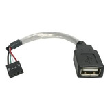 Cable 15cm Adaptador Extensor Usb A Idc 4pin Placa Madre Color Blanco