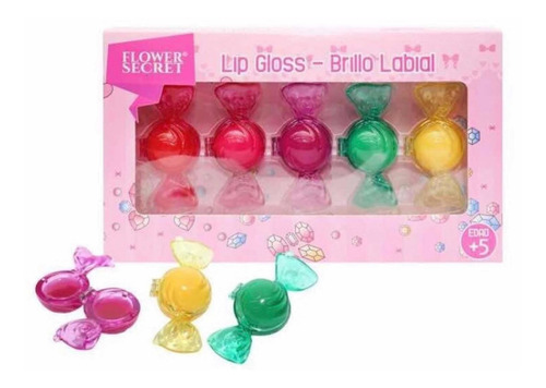 Brillo Labial Lip Gloss Pack 5 Unidades Flower Secret