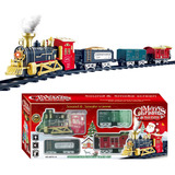 Set De Tren Navideño Con Locomotora De Vapor Eléctrica