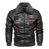 Chaqueta De Cuero Para Hombre De Moto A La Moda De Pu Engros