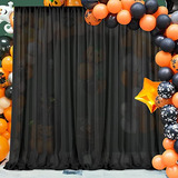 Cortinas De Fiesta Negras Chicon De 10 X 7 Pies