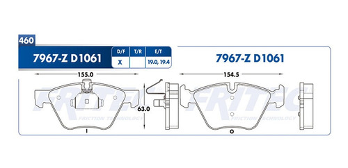 Balatas Delanteras 125i 2011 Fritec 1.6l Bmw