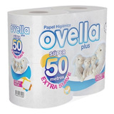 Papel Higiénico Ovella Plus 50 Mts Doble Hoja 32 Rollos