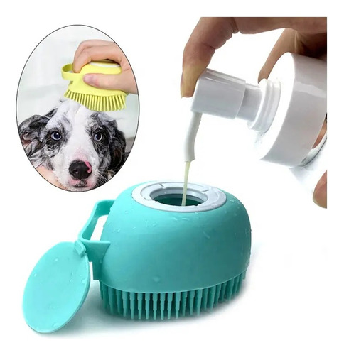 Cepillo Baño Para Mascotas En Silicona