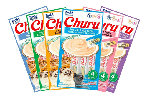 Pack 6 Churus Snack Cremoso Gatos / Ciao / Inaba/boxcatchile