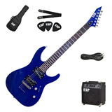 Combo Guitarra Electrica Ltd + Amplificador Y Accesorios,