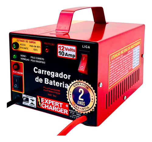 Carregador Baterias Automotivo 12v Pr10 Até 200 Amp + Brinde