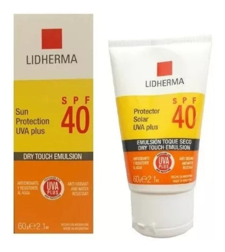 Protector Solar Uva Plus Spf 40 Toque Seco Lidherma