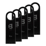 Kit Memoria Usb 8 Gb Metálica Bulk Usb 2.0 Suelta 5 Piezas