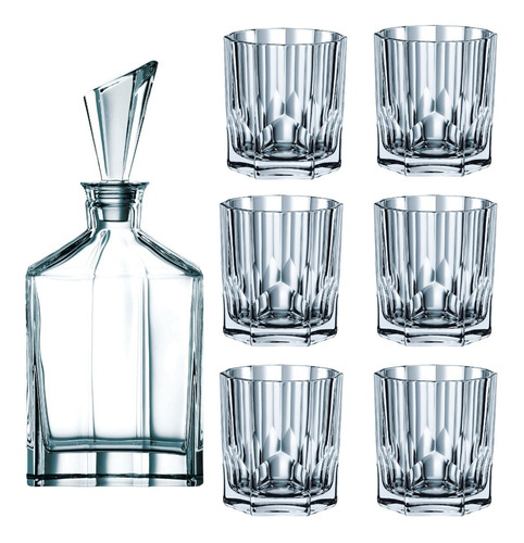 Juego De 6 Vasos De Whisky + Botellon Nachtmann Aspen 90025