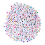 Alphabet Beads, 1000 Unidades, Letras Redondas, Color Meloco