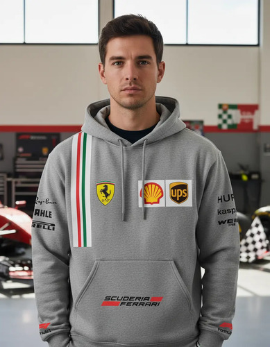 Sudadera De Formula Escuderia Ferari. Diseño 2024 2025 De F1