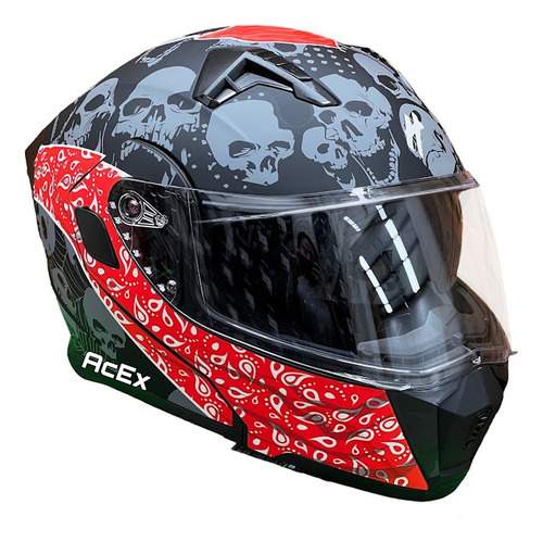 Casco Electronico Luz Led Abatible Aleron Deportivo Certific