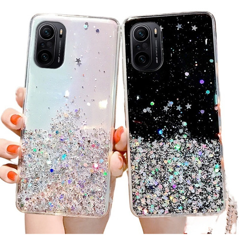 Funda Para Xiaomi Poco F3 Stars Moon Glitter Bling