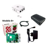 Kit Raspberry B +, Fonte, Case, Disssipador, Sd 16gb 