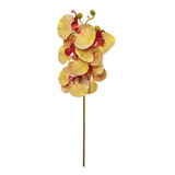 Orquídea Artificial Amarela Decoração Para Arranjo Realista