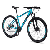 Bicicleta Aro 29 Krw Alumínio 24 Vel Freio A Disco X42 Cor Azul/preto Tamanho Do Quadro 21