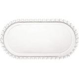 Travessa Oval De Cristal Chumbo Coração 25x13 Cm