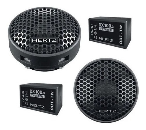 Kit Tweeter Hertz Dt 24.3 80w Neodímio Crossover - Cor Preto