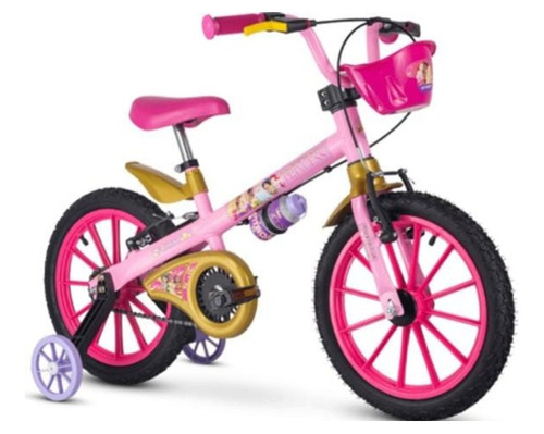 Bicicleta Bike Infantil Princesas  Nathor Kids Aro 16
