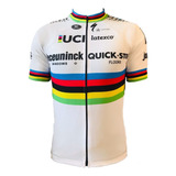 Jersey Ciclismo Ruta Mtb Quick Step Blanco Manga Corta Sale