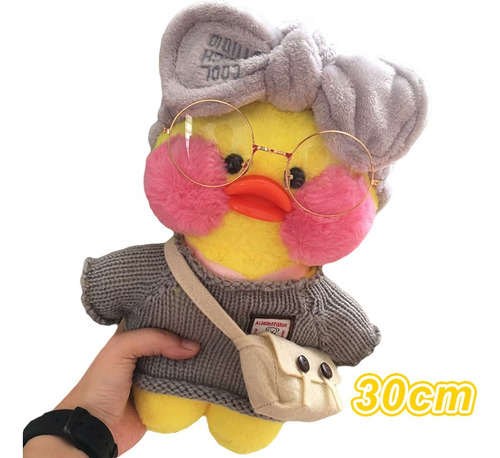 Lalafanfan Juego De Muñecos De Peluche Kawaii De Pato, 30 Cm