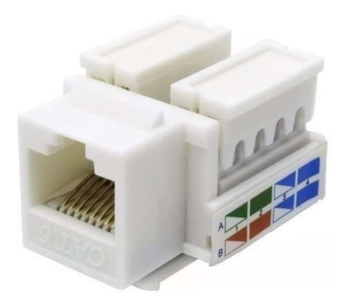 Jack Rj45 Hembra Cat Categoria 6 Ficha Red Utp X 10 Unidades