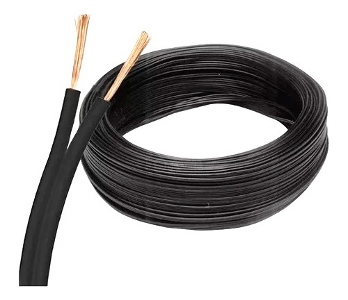 Cable Bipolar 2 X 0,75 Negro Para Guirnalda Iram X 5 Mts 