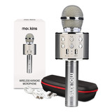 Microfono De Karaoke Bluetooth Nevlers Silver Para Ninos ...