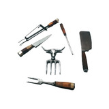 Utensilios Asado Hacha Kit Parrillero Accesorios Parrilla 