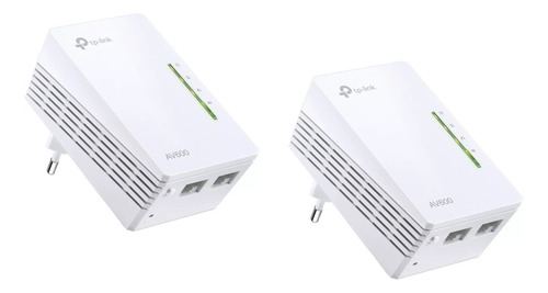 Duas Peças Adaptador Wifi Powerline Tp-link Tl-wpa4220 Av600