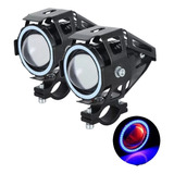 U7 Angel Eyes Luz Led Motocicleta Shell Angel Eyes 2 Pcs