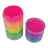 6 Pigmentos Neon Manicuria Maquillaje/manicuria/polvo Fluor.