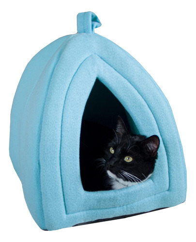 Cama Para Gatos De Tienda De Campaña / Iglú Paw, Azul, Az.