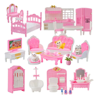 Mini Muebles Y Accesorios Para Casa De Muñecas Pack Decora