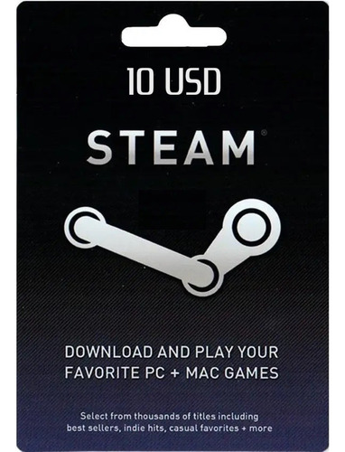 Tarjeta De Regalo Steam - Saldo Steam - 10 Usd - Solo Eeuu