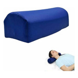 Almohada Cojin Medio Cilindro Terapeutica Descanso Cuña Color Azul