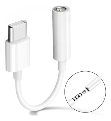 Adaptador Fone Ouvido Usb-c Tipo C P2 S20 S21 S22 Plus Ultra