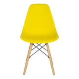  Silla Holly Estilo Eames Para Comedor Color Amarillo