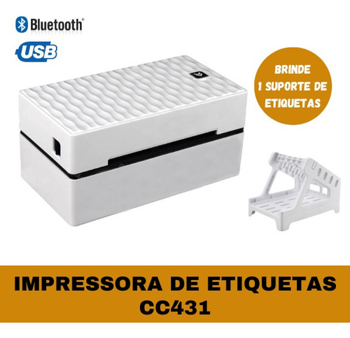 Impressora Térmica Para Etiqueta Adesiva Até 100mm 110mm Usb