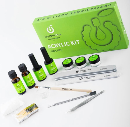 Kit Acrilicas Cherimoya Para Uñas Acrilico Completo