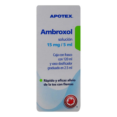 Ambroxol (apotex) Sol. Caja C\u002F Fco. 120 Ml. 15 Mg\u002F5 Ml. | Envío gratis
