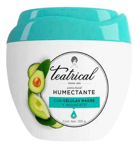 Teatrical Crema Facial Humectante Celulas Madre 100g Tipo De Piel Todo Tipo De Piel