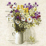 15 Count Wildflowers Counted Cross Stitch Kit, 17.75 By...