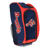 Back Pack Beisbol Softbol Bravos Marino Rojo Letra Roja