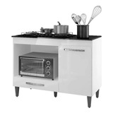 Balcão Para Cooktop E Forno 1 Porta 1 Gaveta Leartam Branco